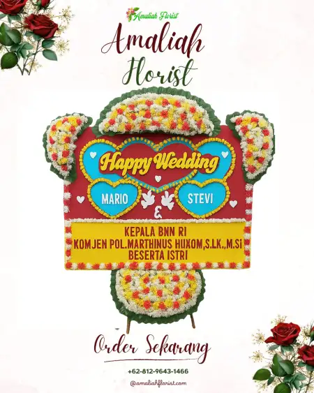 Papan Bunga Pernikahan Sukawarna